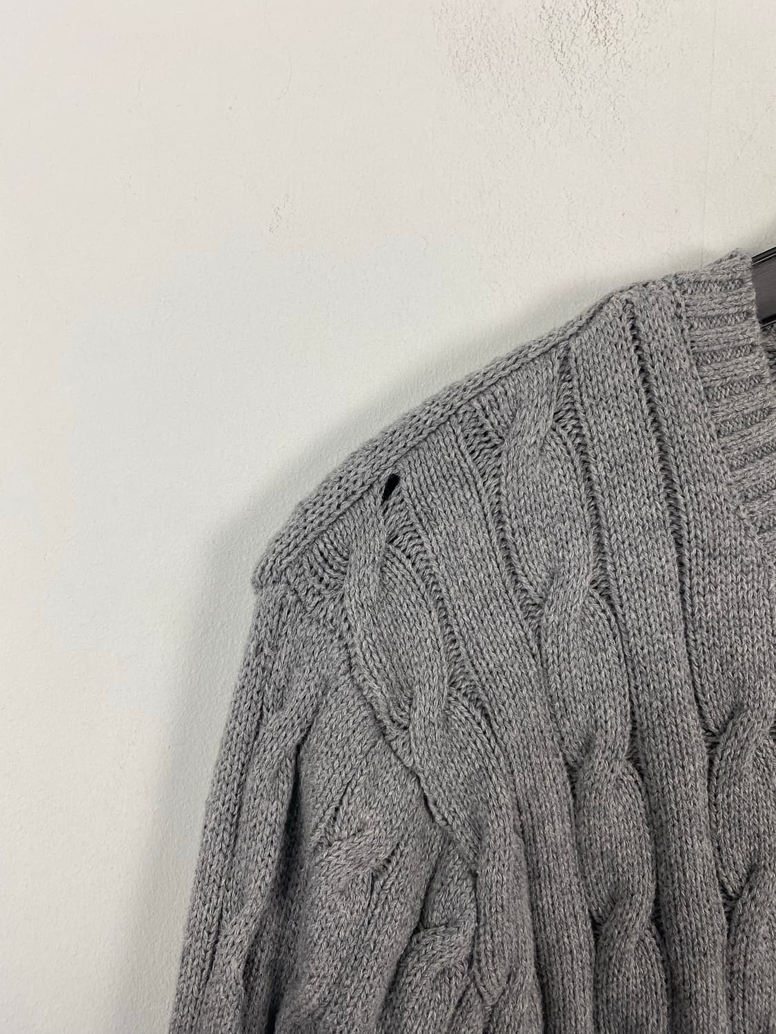 폴로 랄프로렌 그레이 꽈배기 니트 S <614> 상품이미지6