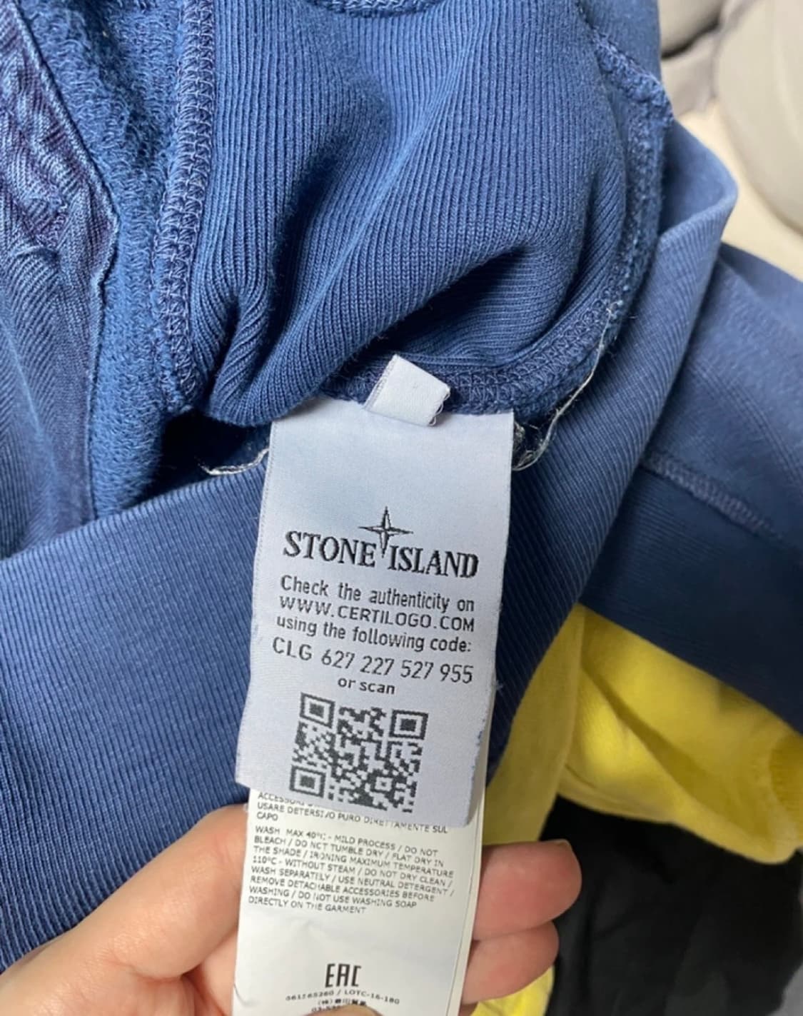 스톤아일랜드 블루 후드집업 XL 상품이미지3