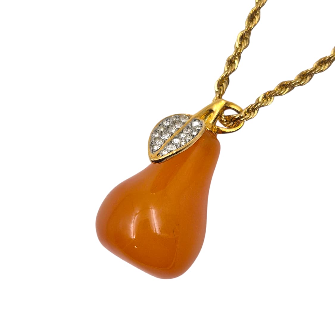 90s 미국 케네스제이 크리스탈 빅 서양배 목걸이 상품이미지3