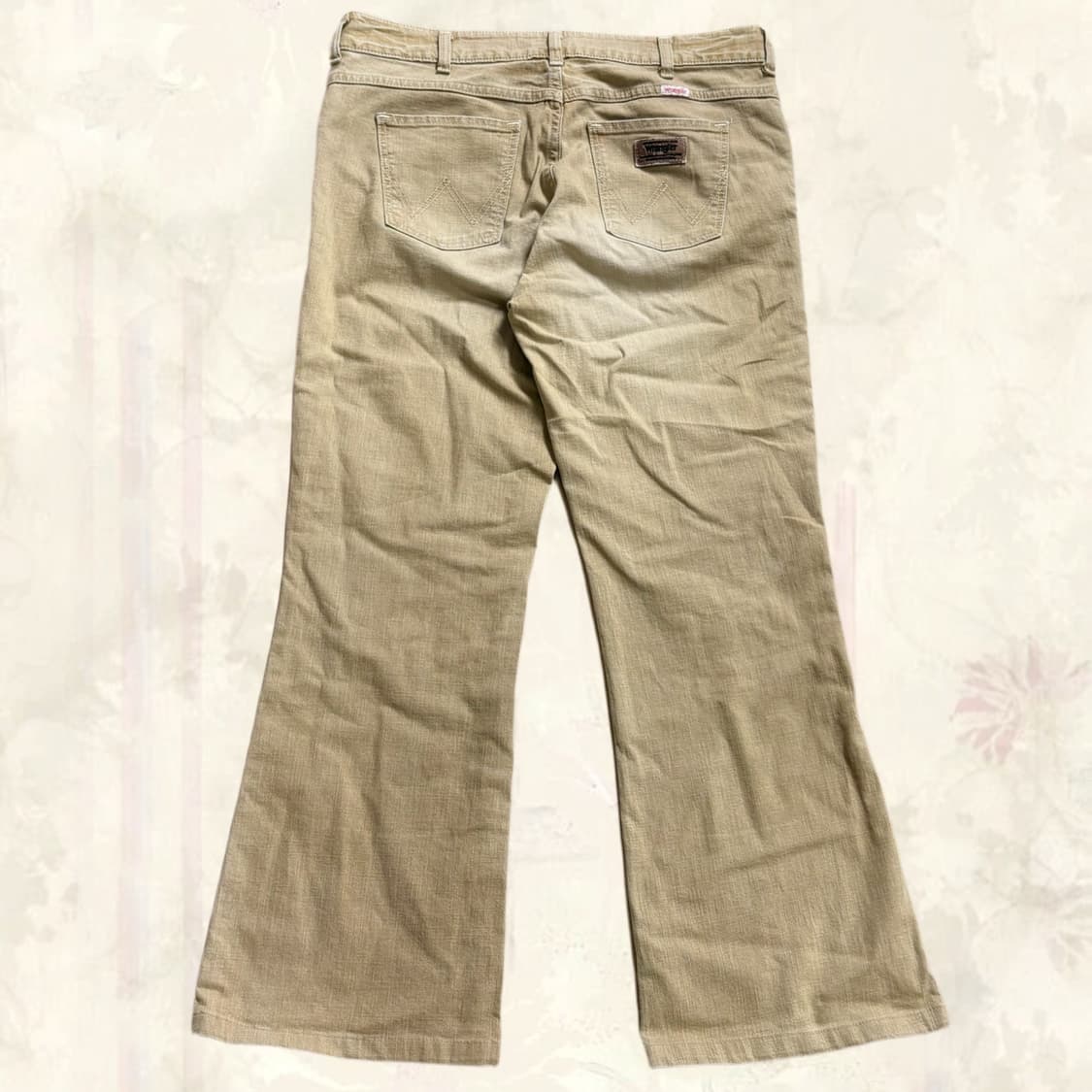Wrangler 랭글러 브랜드 대장 베이지 워싱 디테일 팬츠 상품이미지2