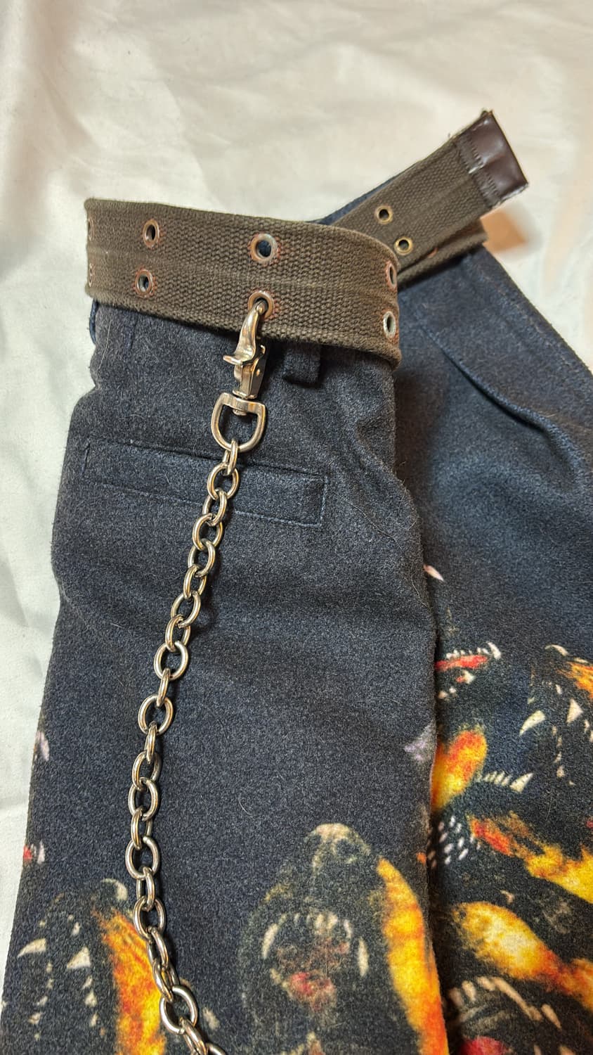 Leather Key Ring With Big Chain 상품이미지6