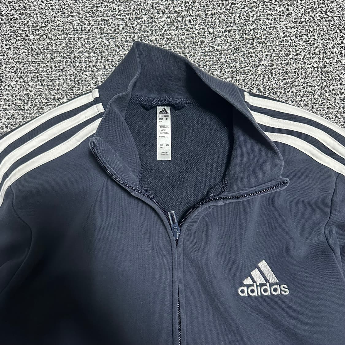 (XL) 아디다스 삼선 네이비 코튼 트랙탑 져지 상품이미지2