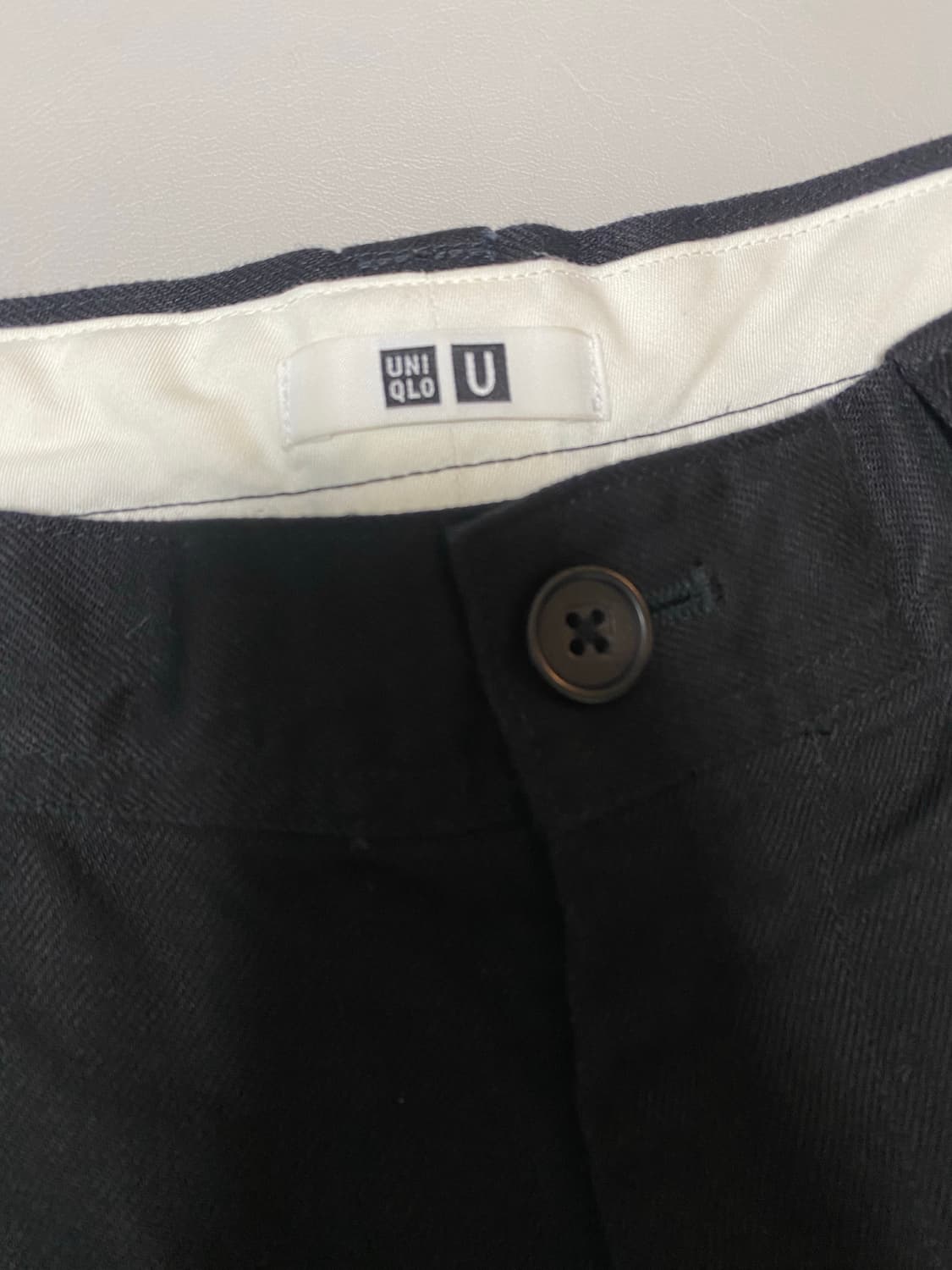 유니클로 U 와이드핏 치노 팬츠 블랙 76 상품이미지3