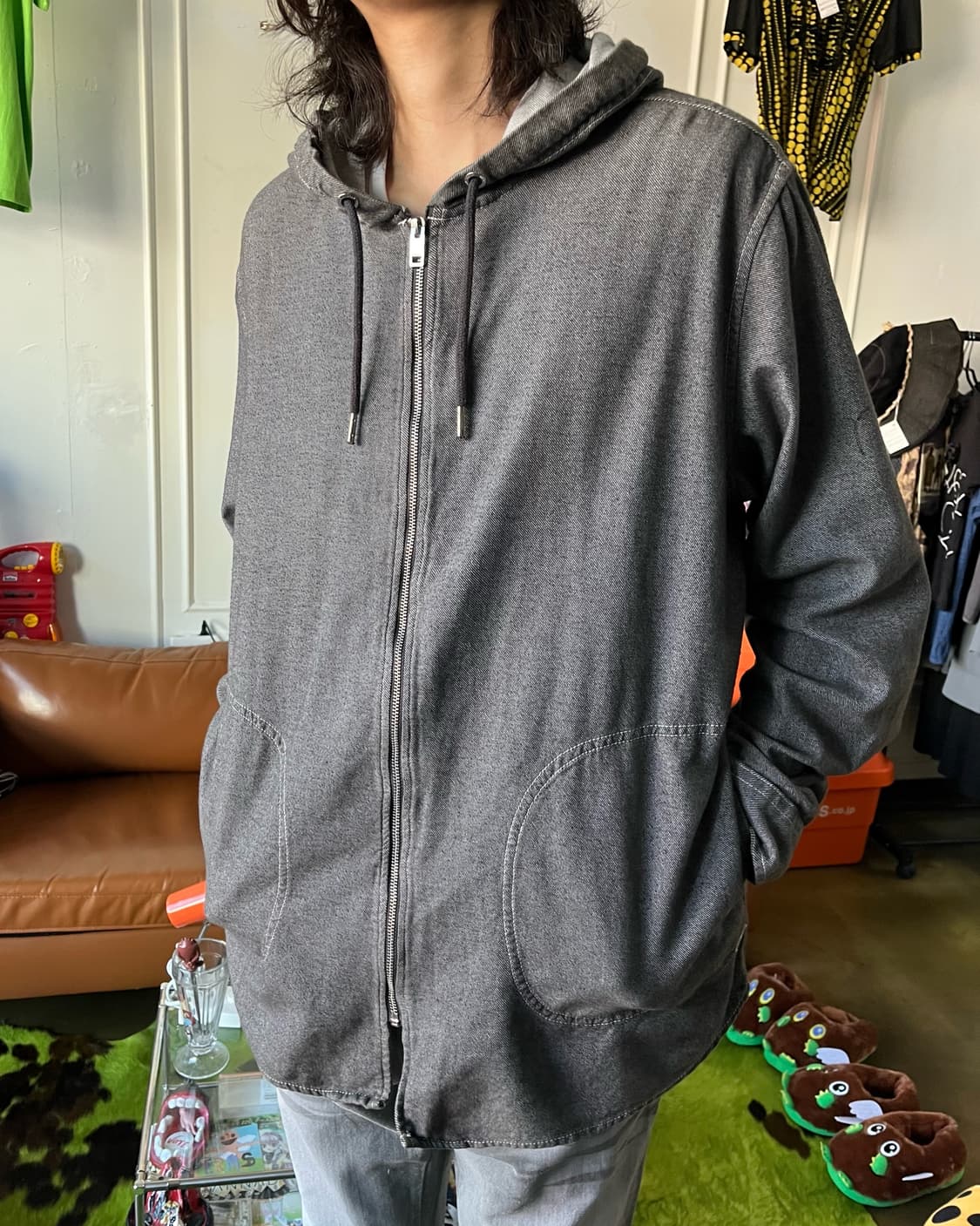 DIESEL Over-Sized Gray Work Hood Jacket 상품이미지2