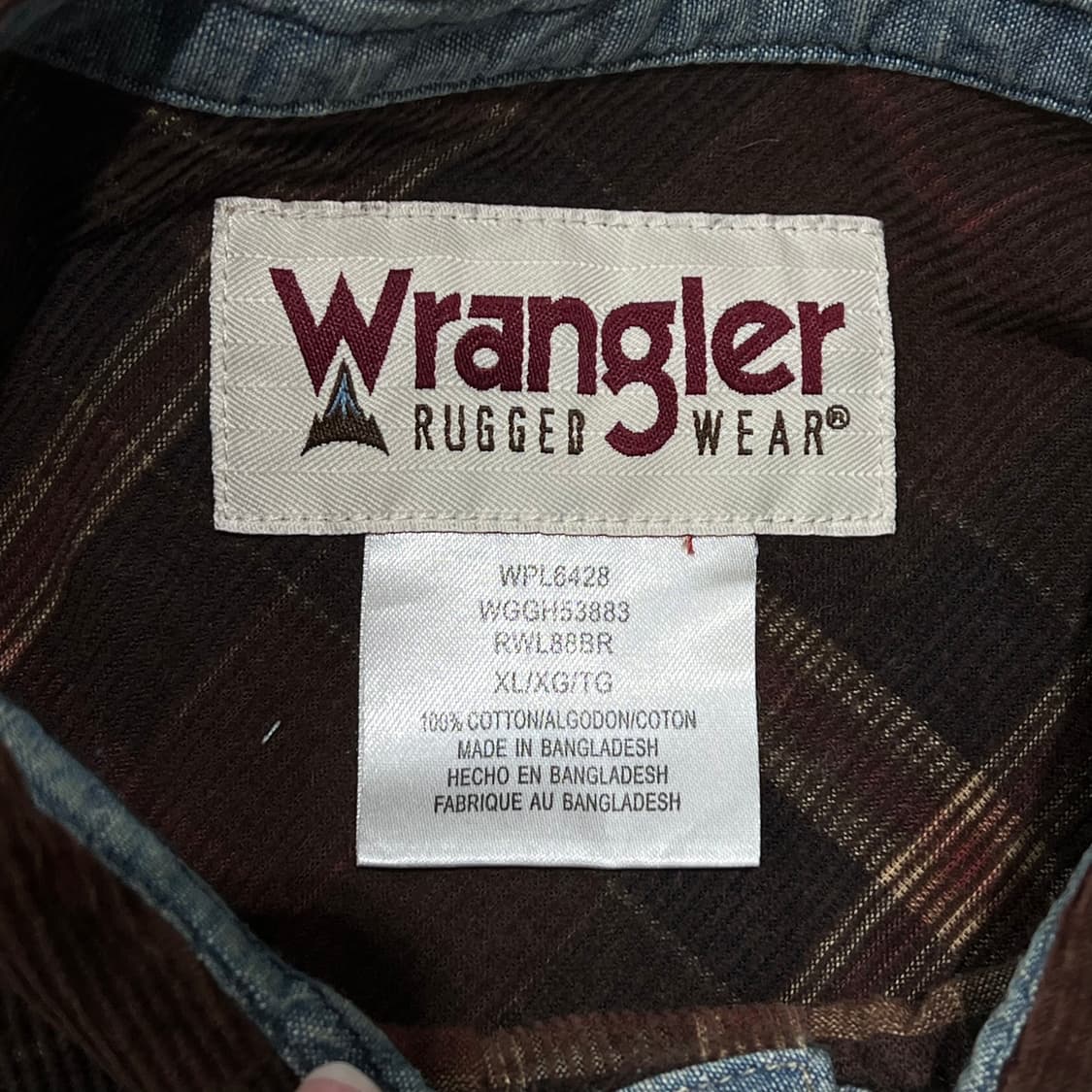 랭글러 코듀로이 체크 하프셔츠 s10625 상품이미지6