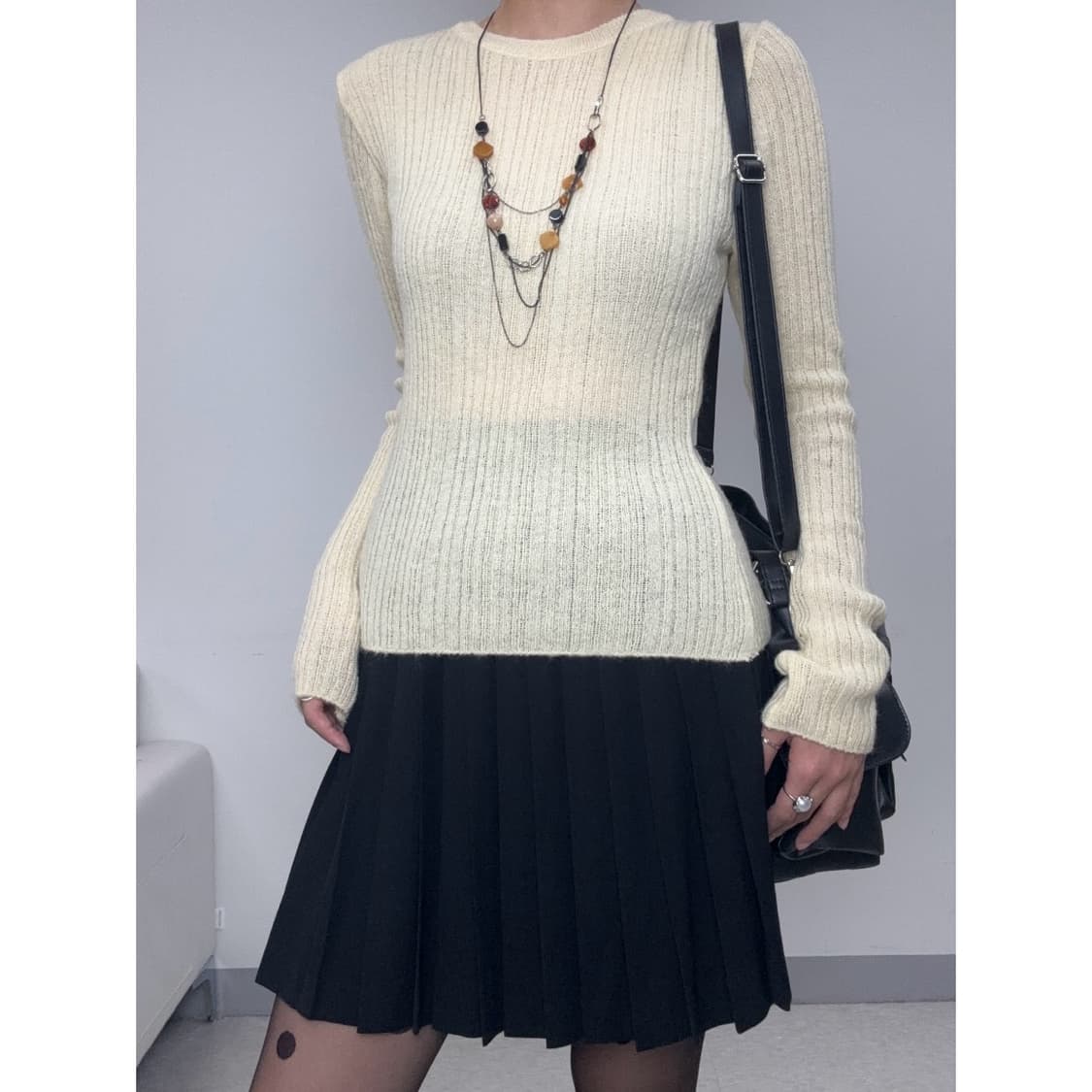 빈티지 연노랑 롱슬리브 상품이미지1