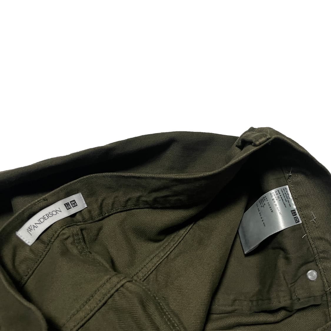 유니클로 JW앤더슨벨 카키 와이드 팬츠 상품이미지6