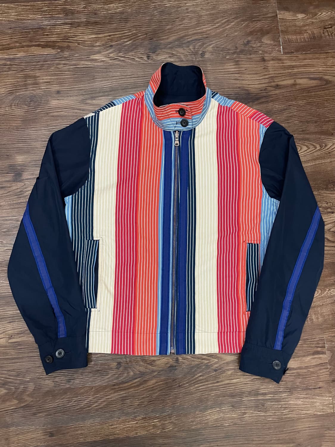 Faconnable 파쏘나블 바라쿠타 리버시블 해링턴 자켓 네이비 상품이미지1