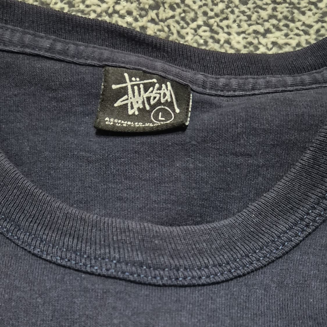 stussy 스투시 해골 프린팅 네이비 롱슬리브 상품이미지4