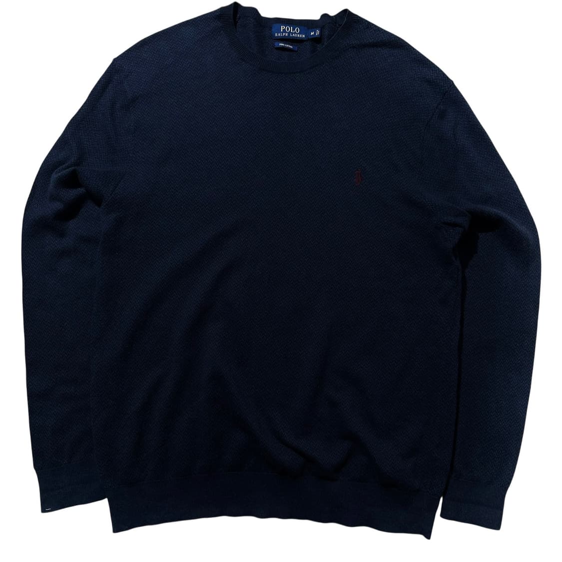 폴로 랄프로렌 피마코튼 헤링본 라운드 니트 상품이미지1