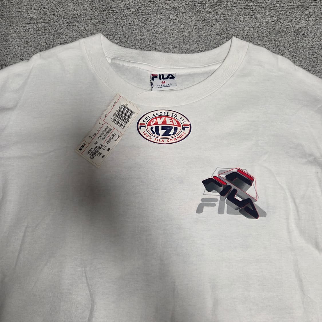90s 미국제 FILA 반팔 티셔츠 L(100) 상품이미지3