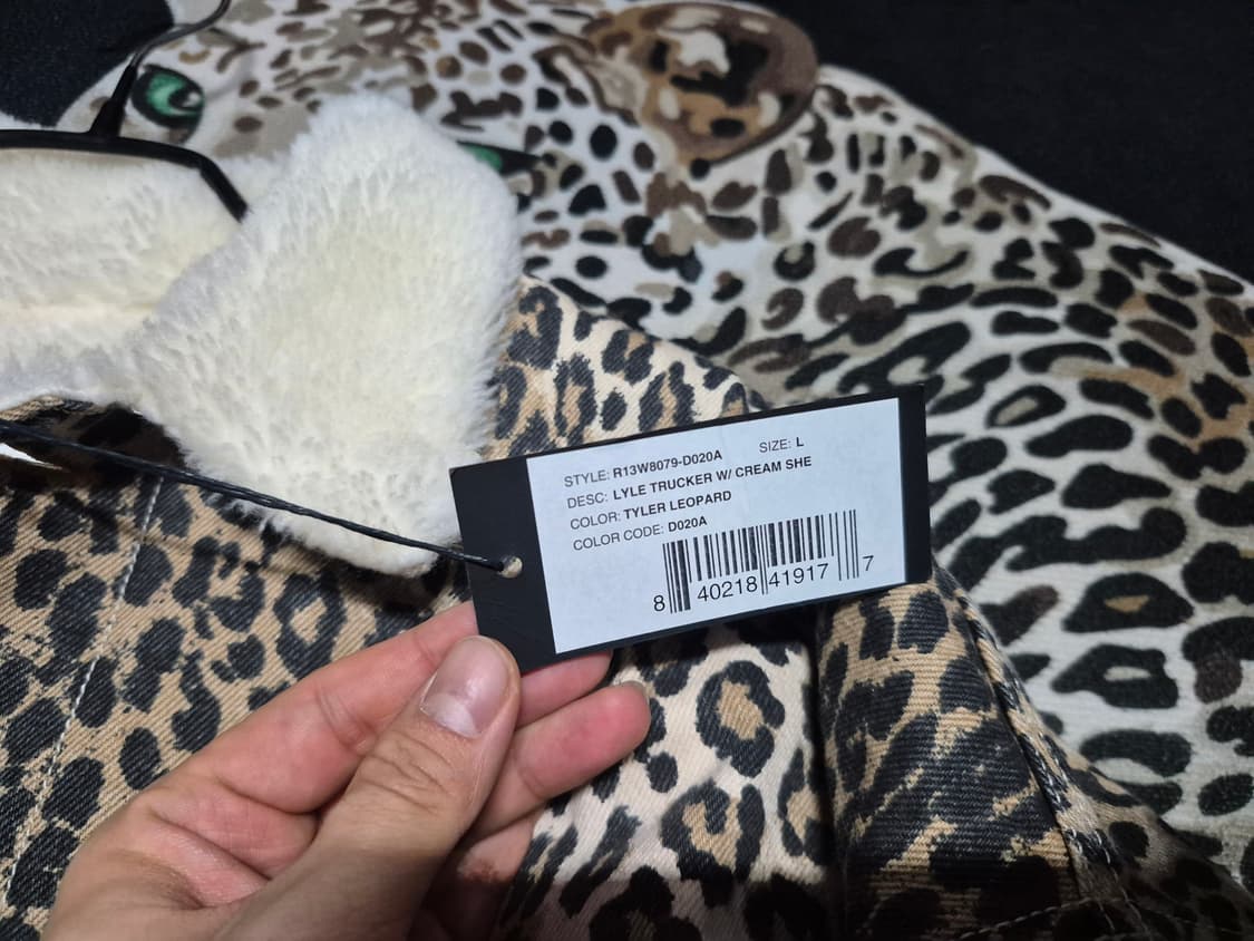 R13 알써틴 21F/W 라일 레오파드 트러커 코트 자켓 L 상품이미지3