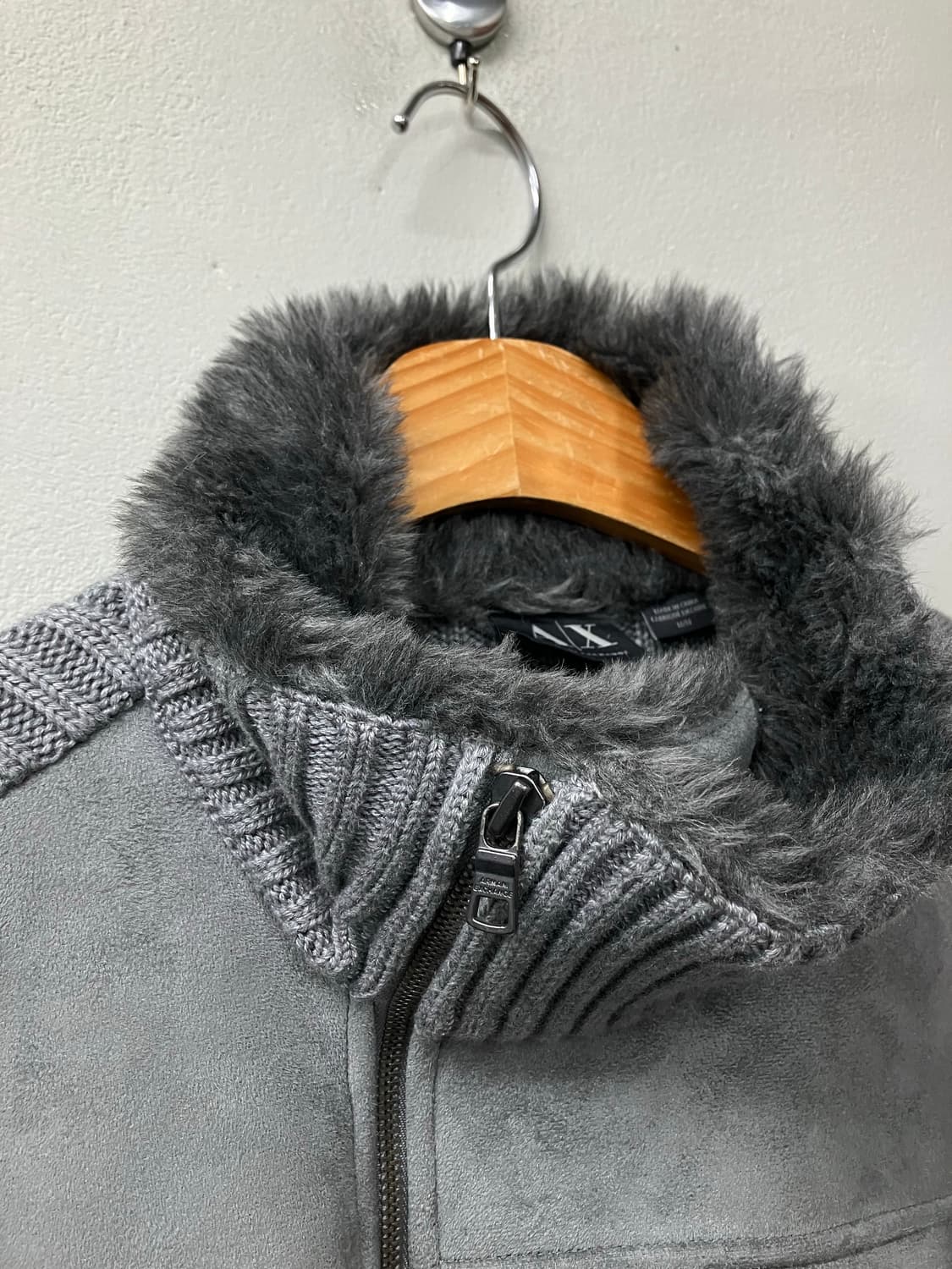 알마니 익스체인지 스웨이드 집업니트 상품이미지5