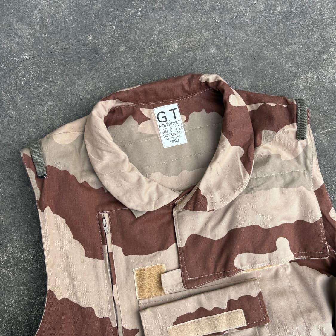 90s 프랑스 육군 데저트 카모 택티컬 베스트 상품이미지5