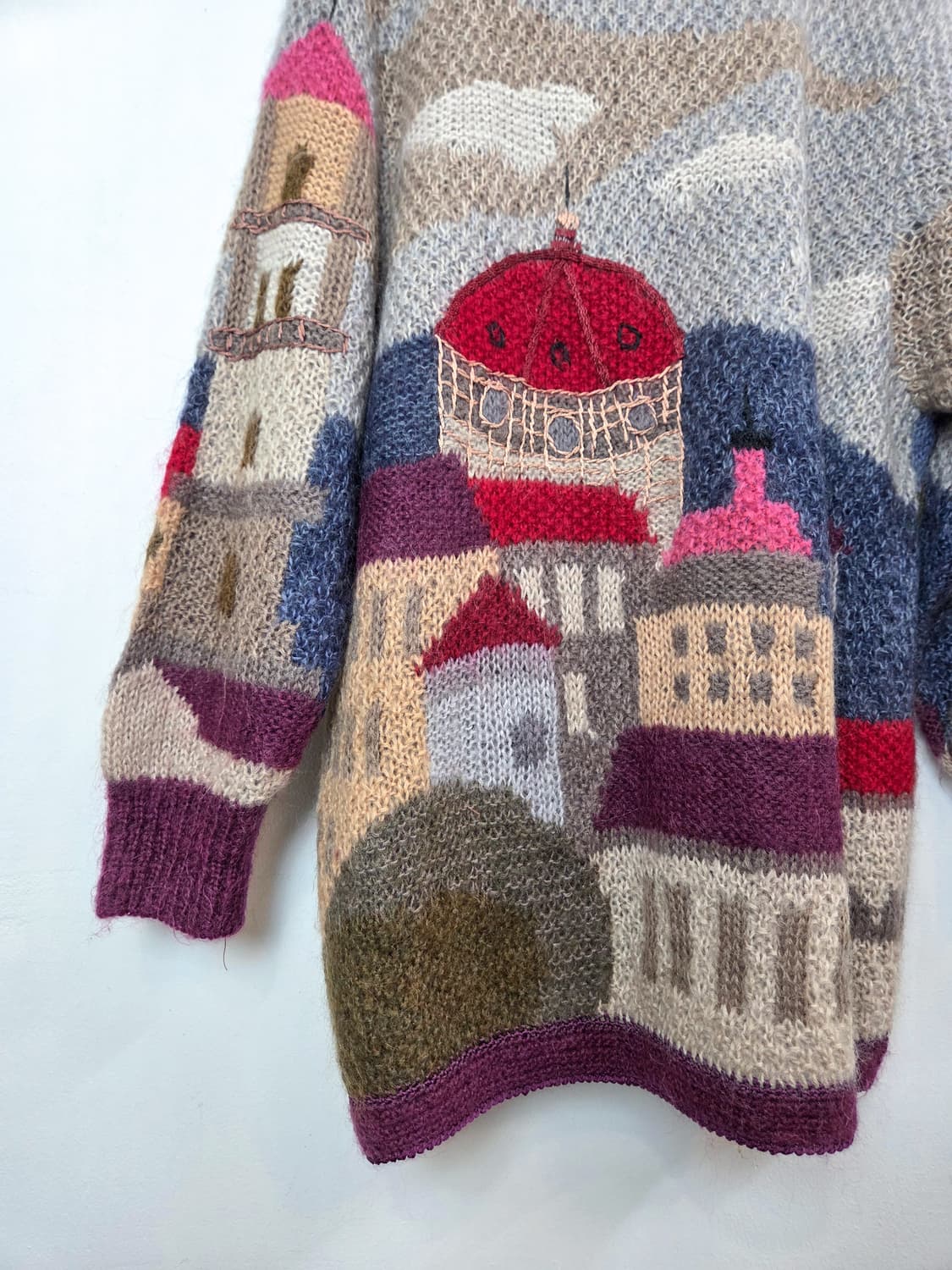 마을 그림 가디건 상품이미지5