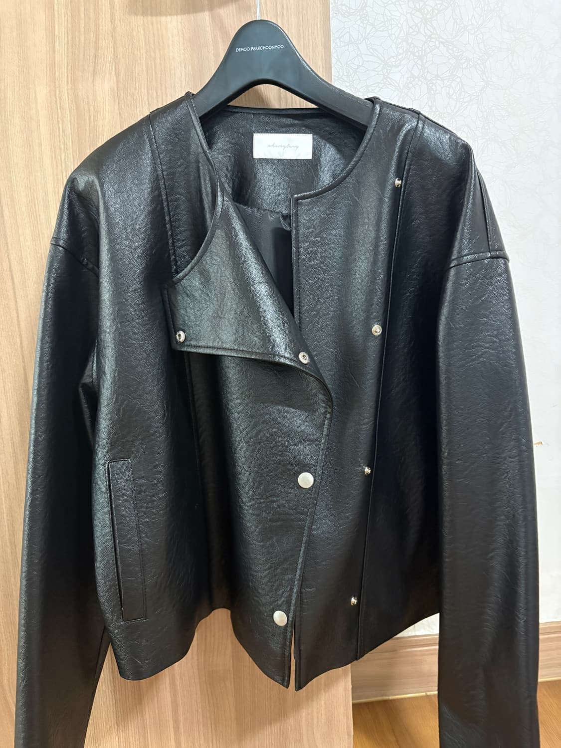 츄니토리 블랙 가죽자켓 상품이미지5