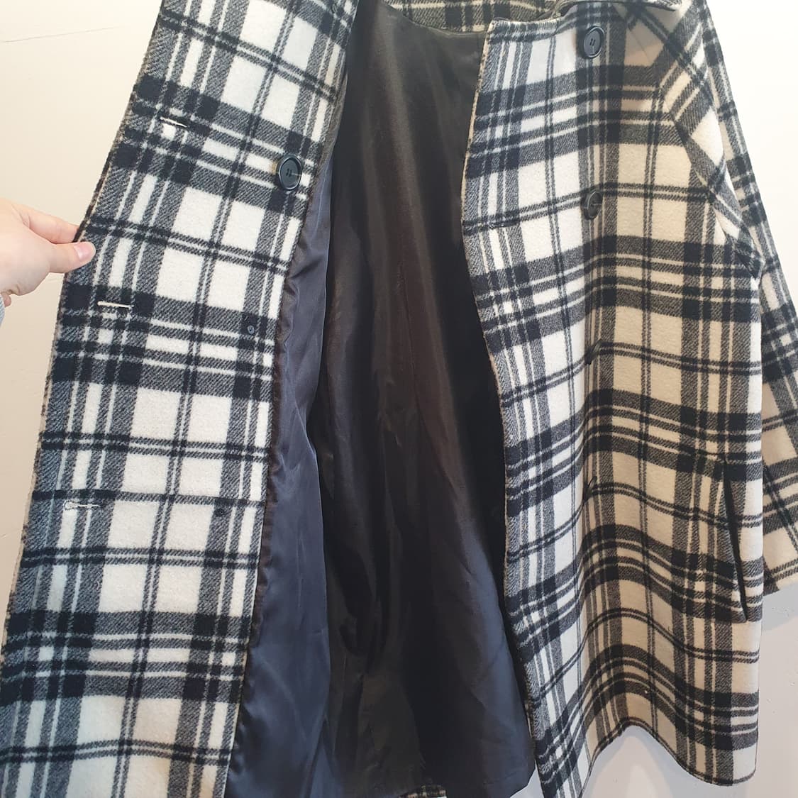 체크 더블 코트 RE RHEE 상품이미지3