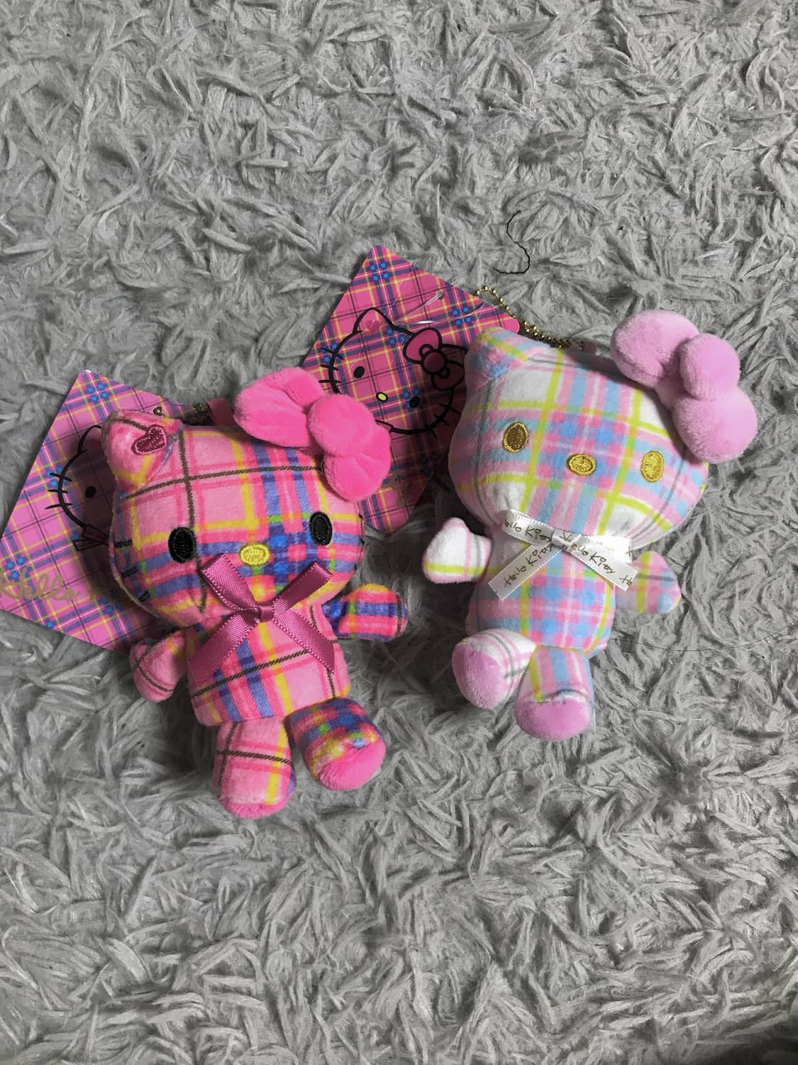 고전 희귀 레어템 정품 헬로키티 체크 키링 고전키티 양도 인형 상품이미지6