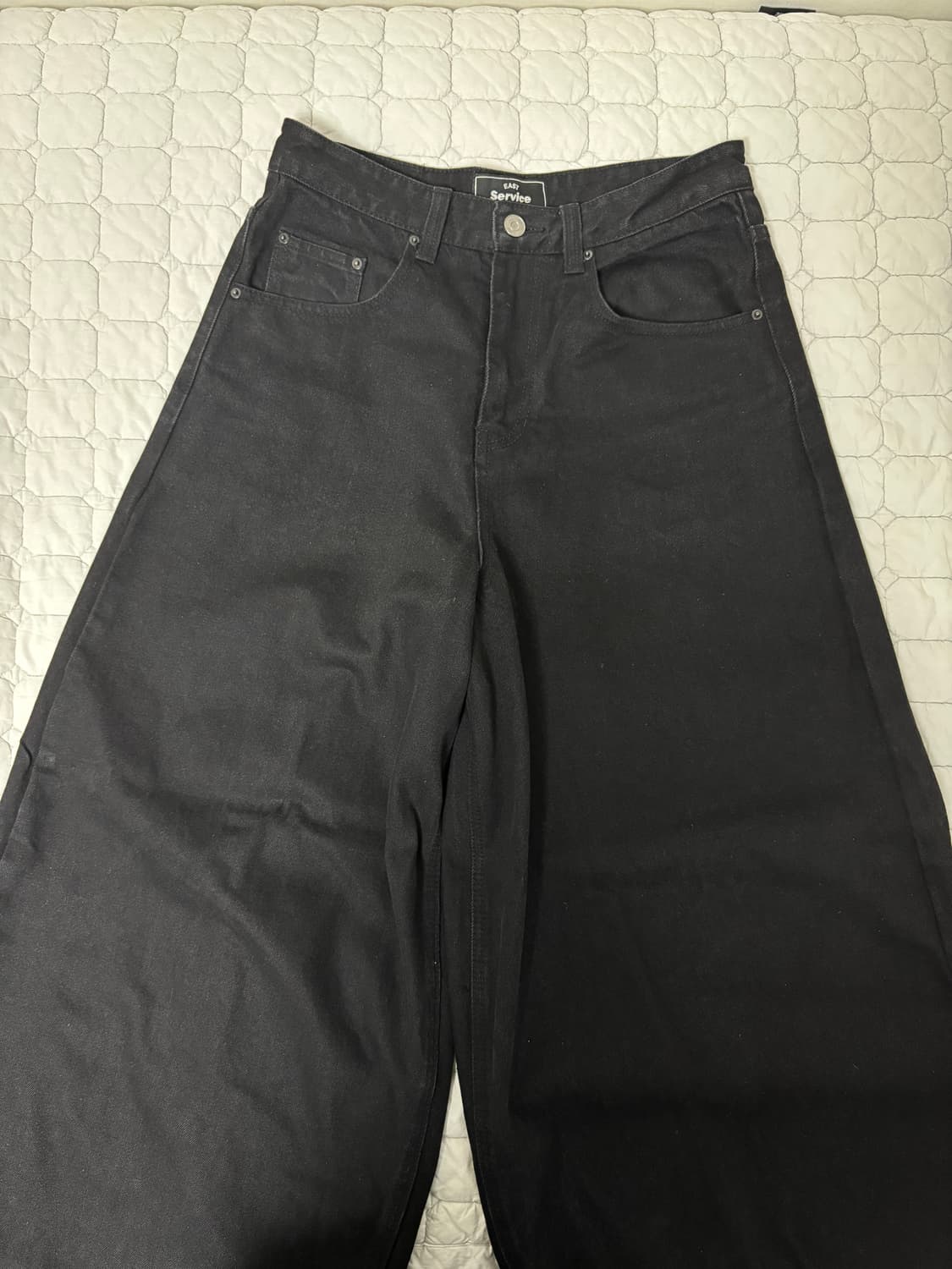 [46] 이스트서비스샵 벌룬 데님 팬츠 블랙 상품이미지4