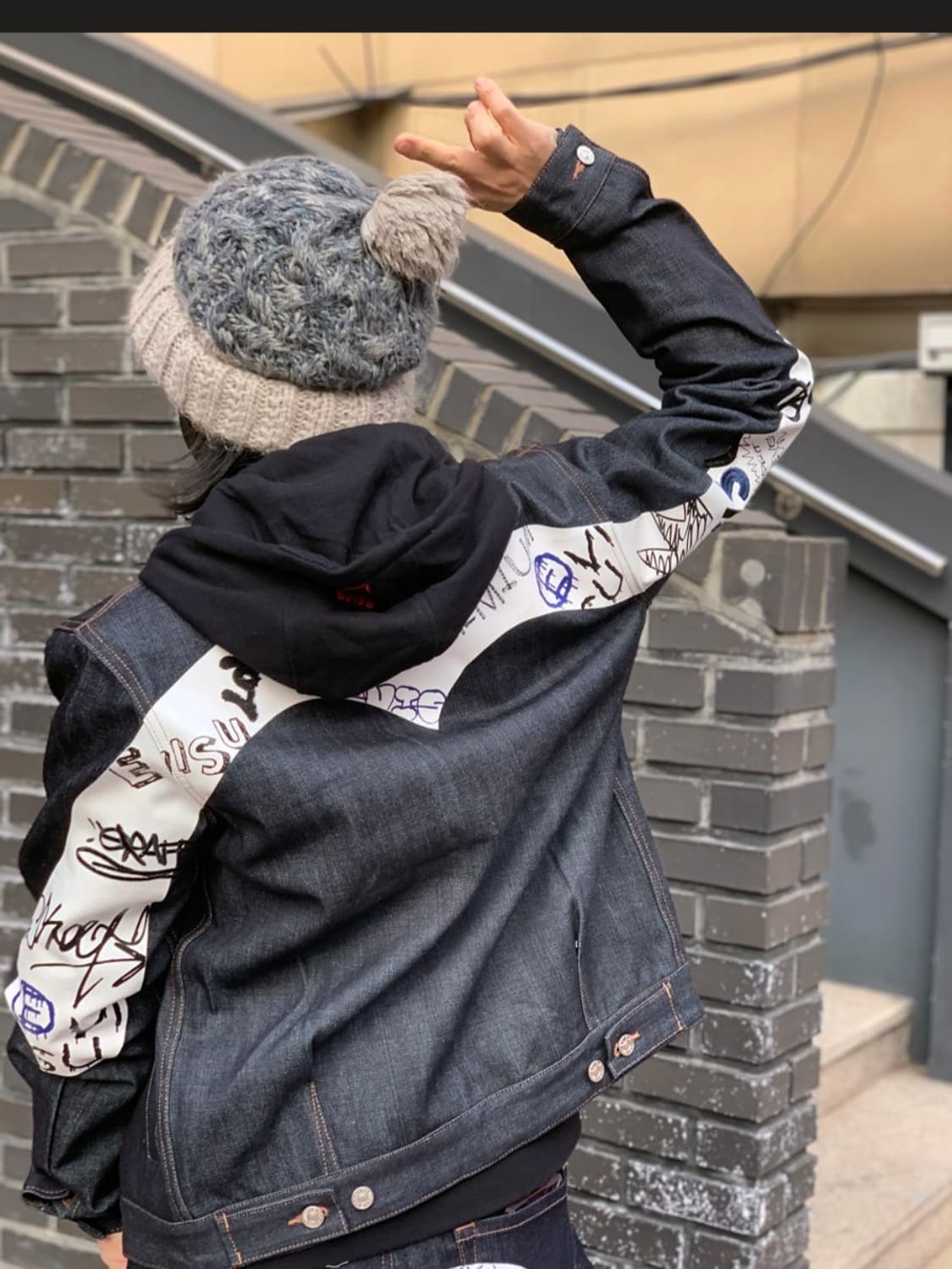 에비수 생지 데님 자켓 상품이미지3