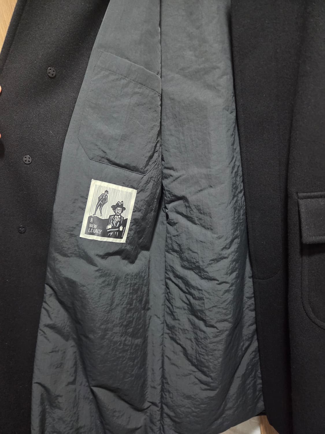 어나더오피스 보이저 발마칸 코트 블랙 상품이미지5