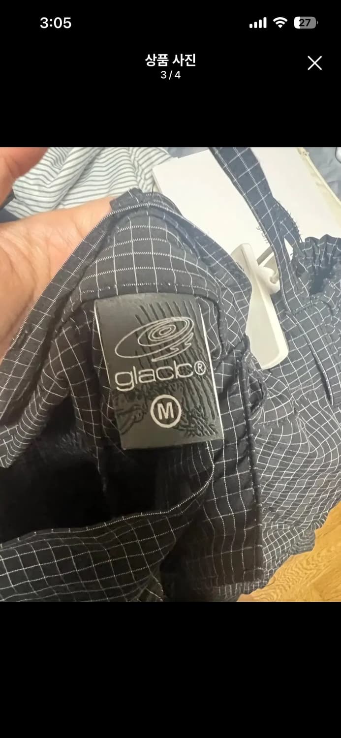 글랙 체크 카고 팬츠 M 새상품 상품이미지4