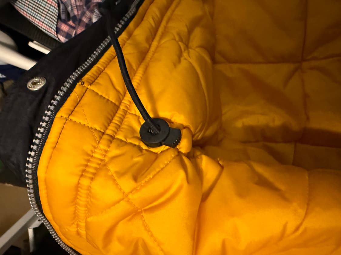 90s NIKE 나일론 퀼팅 파카 네이비/옐로우 L 상품이미지6