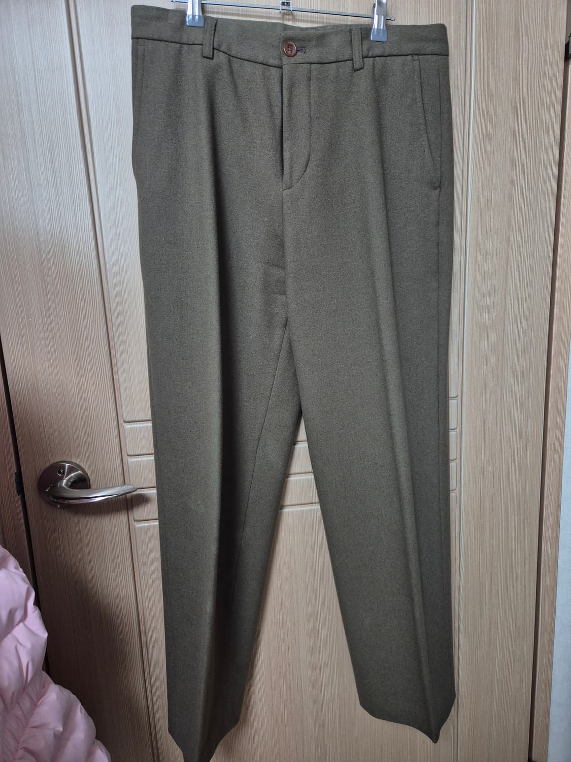 비이커 올리브 모직 팬츠 2 상품이미지1