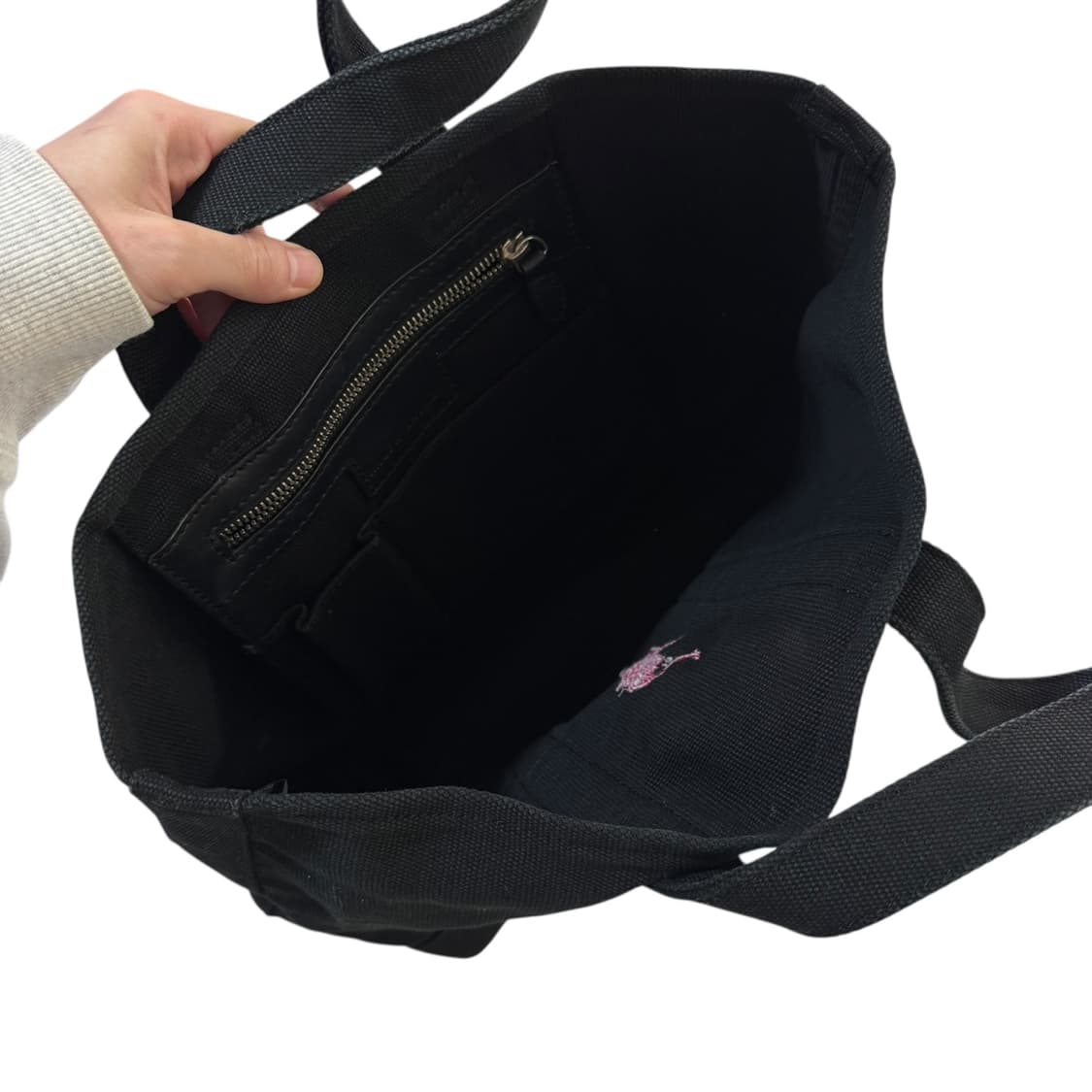 폴로 랄프로렌 캔버스 블랙 빅폴로니 토트백 상품이미지4