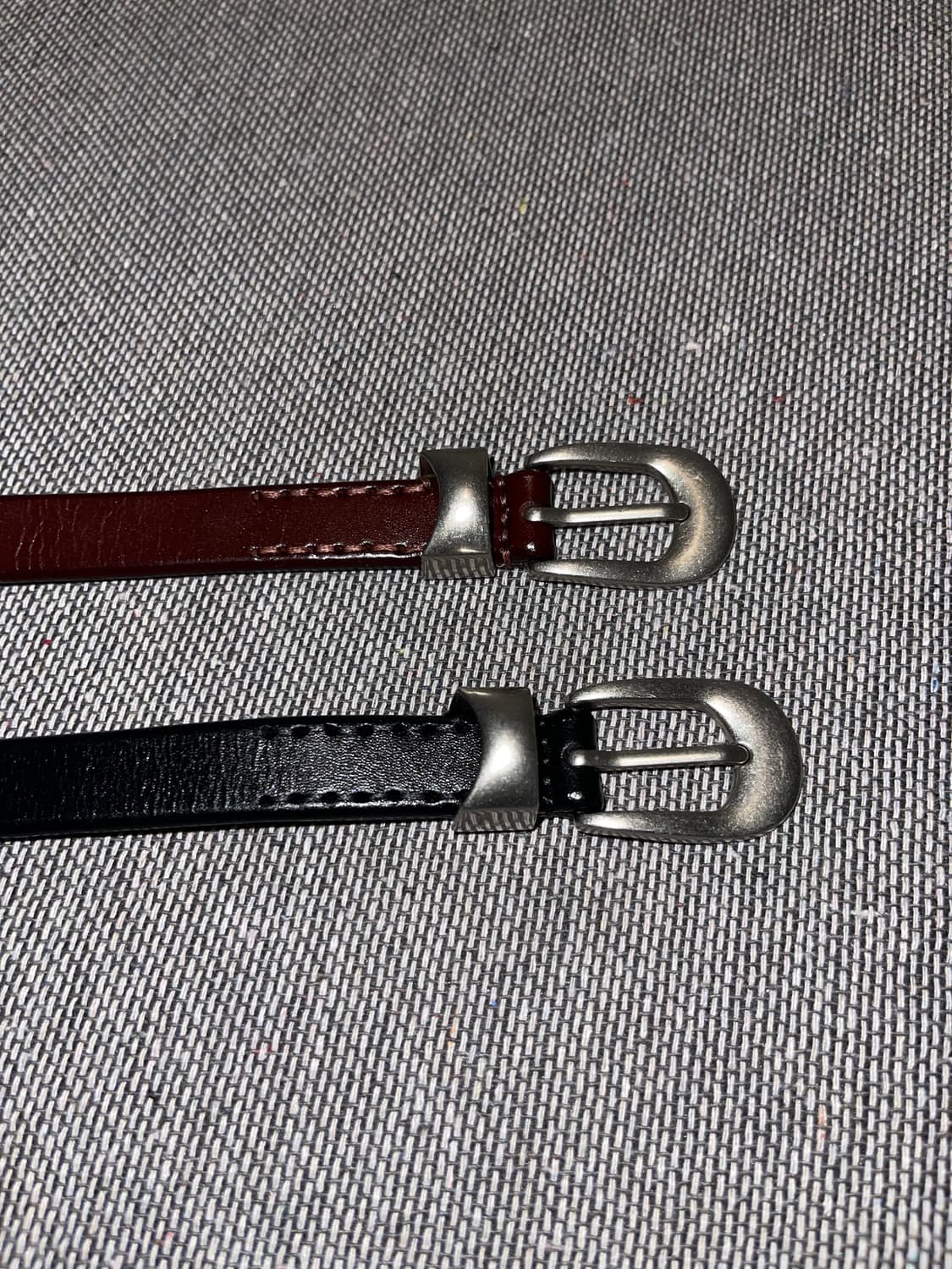 빈티지무드 버건디 소가죽벨트 상품이미지3