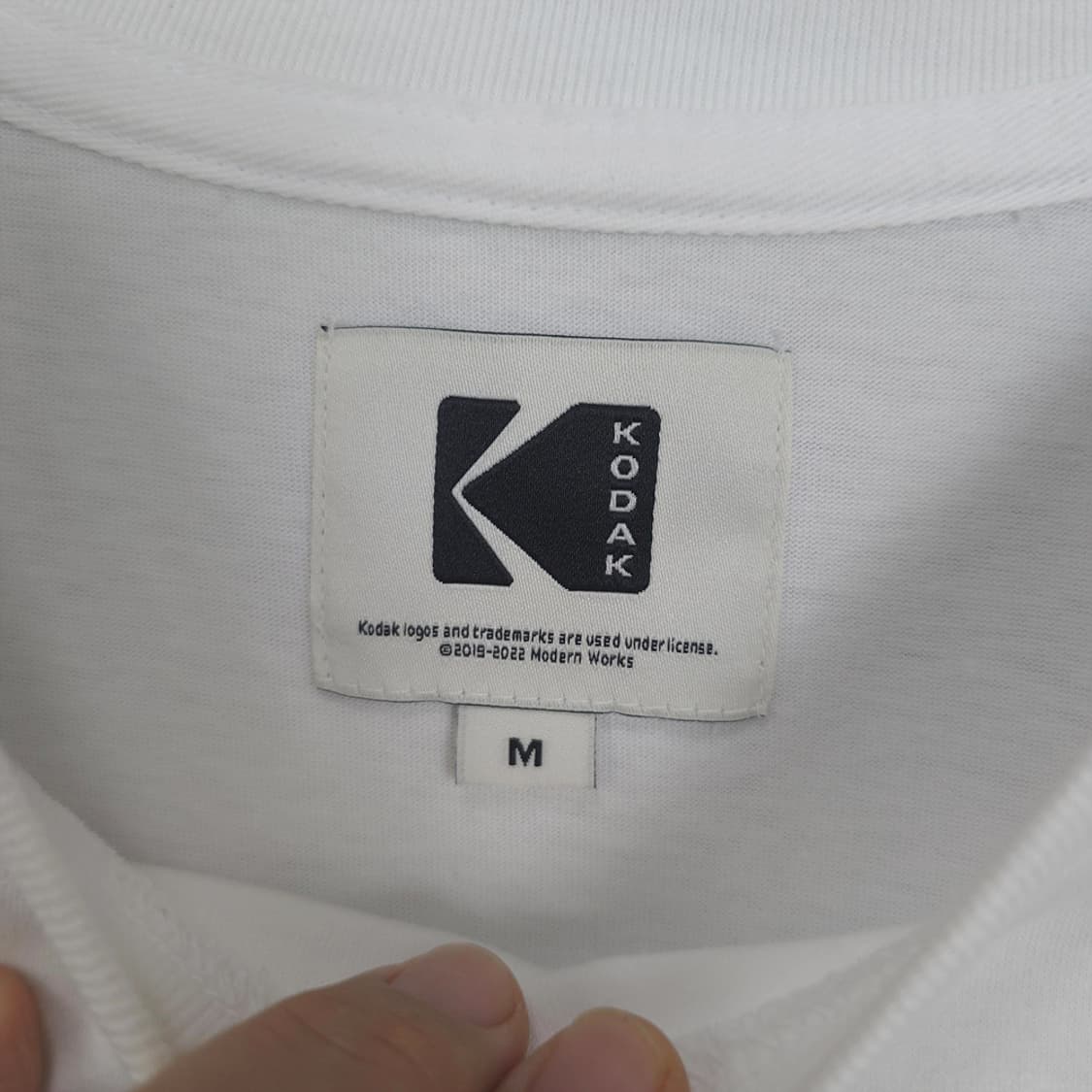 코닥 KODAK EX-620 필름 프린팅 반팔티 화이트 M 상품이미지7