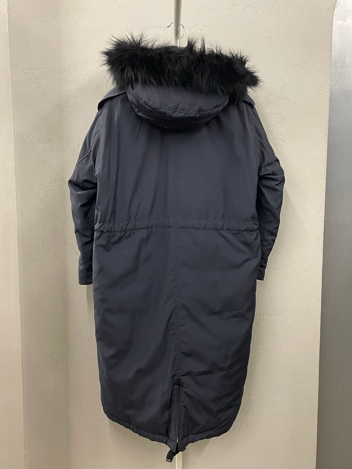 스튜디오 톰보이 라쿤 퍼 후드 덕다운 롱패딩 블랙 S 상품이미지7