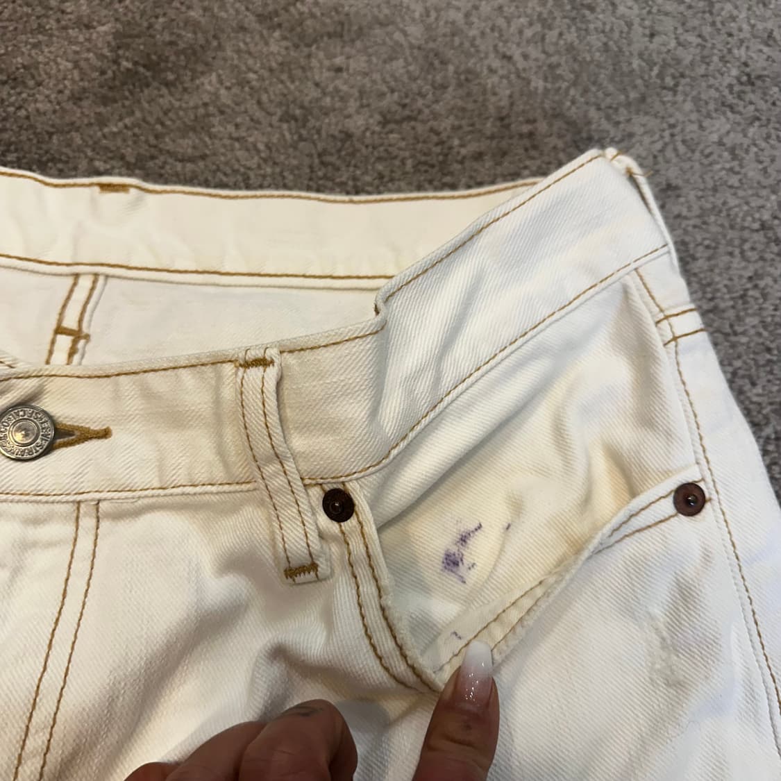 리바이스 화이트 부츠컷(34) 상품이미지5