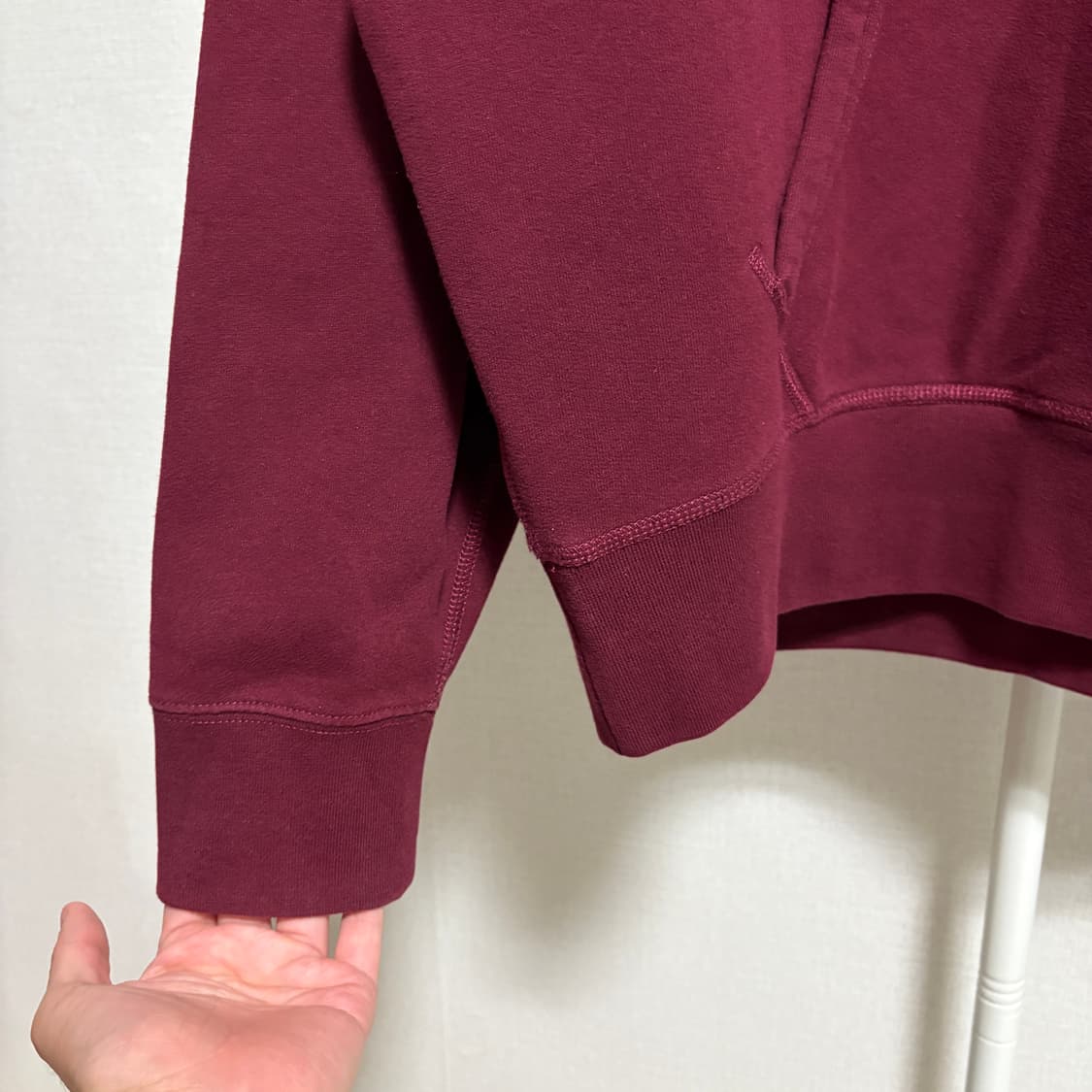 폴로 랄프로렌 로고 프린트 기모 후드티 / 버건디, L 상품이미지6