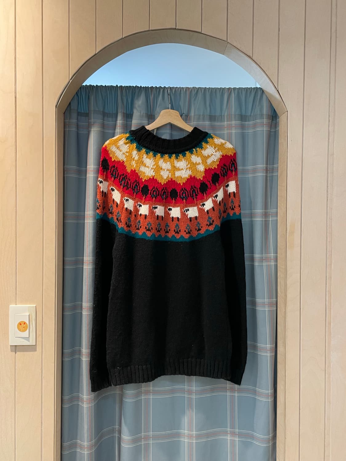 노르딕 겨울패턴 모리걸 롱니트 상품이미지6