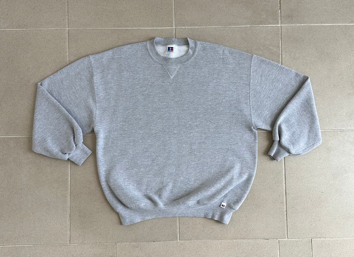90s 빈티지 러셀 스웻셔츠 그레이 XL USA 상품이미지1