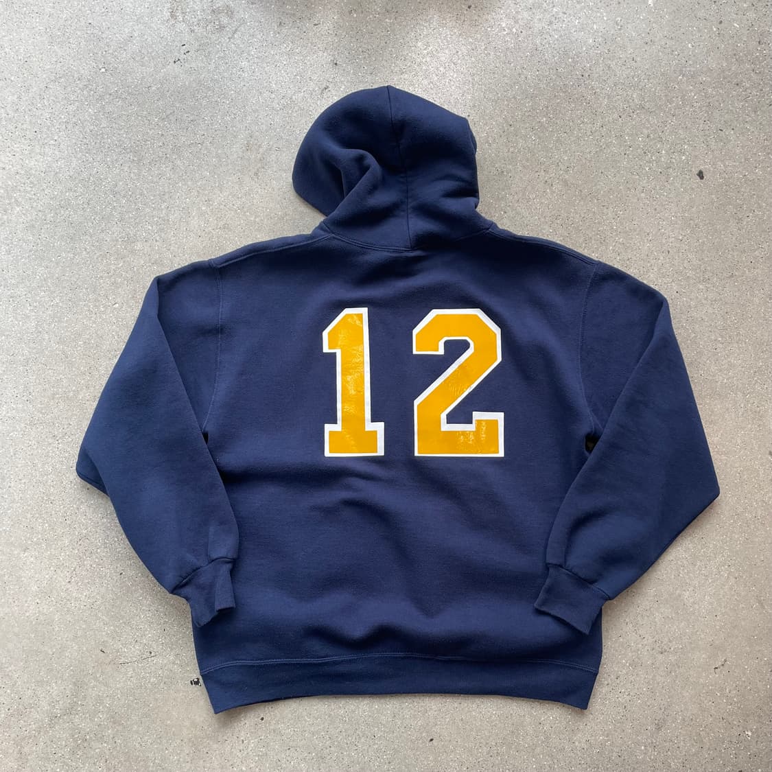 빈티지  러셀 애슬레틱 후드 네이비(옐로) made in usa  상품이미지2
