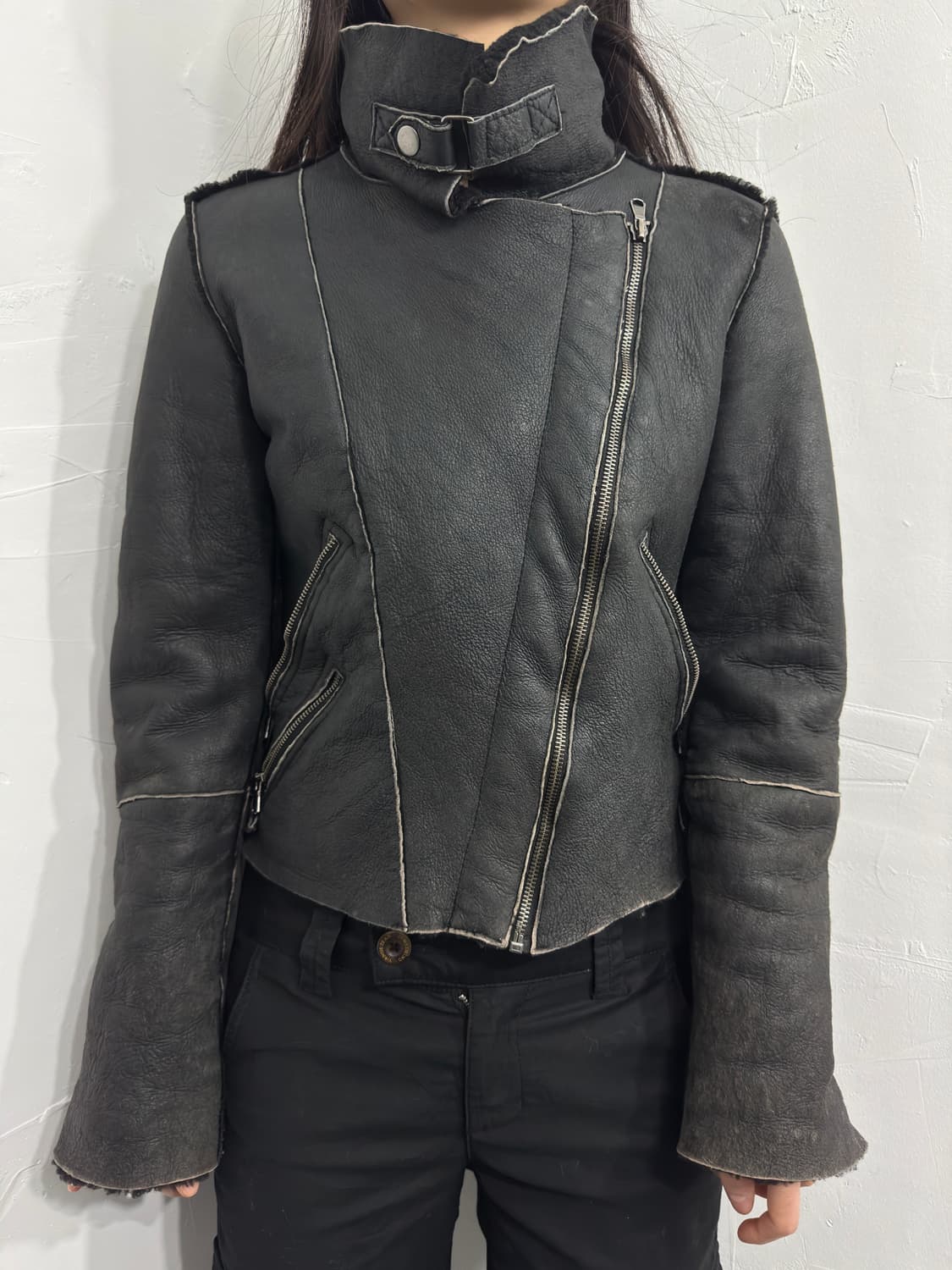 sheep skin leather jacket 상품이미지5