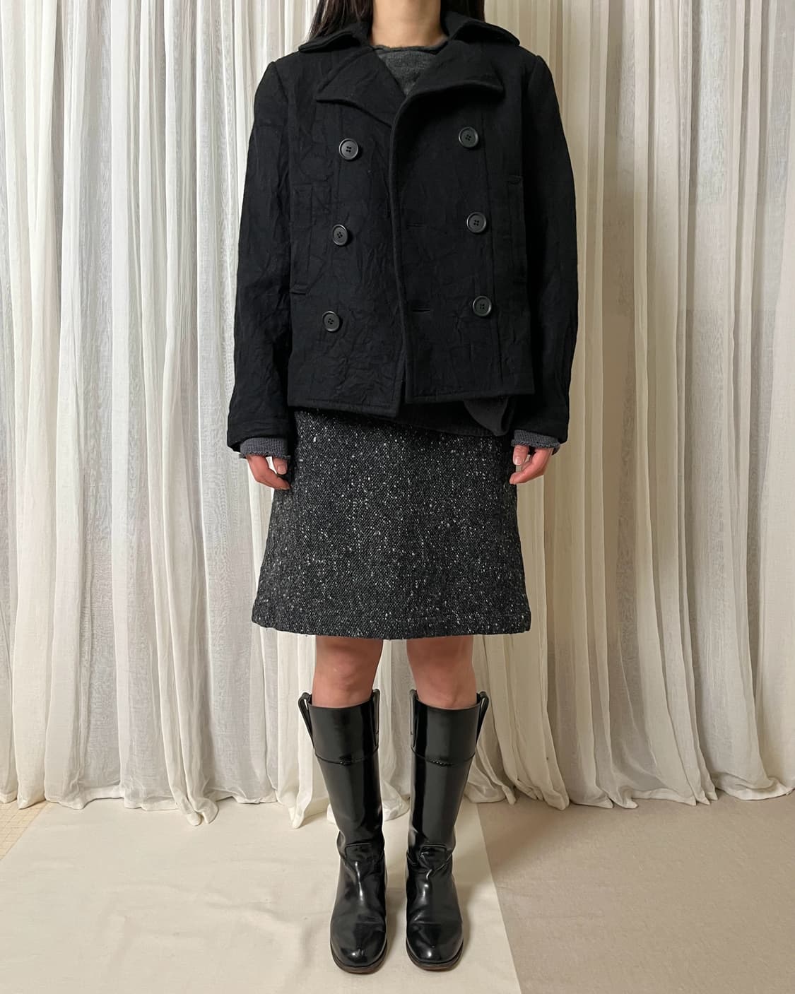 꼼데가르송 축융 울 숏 더블자켓  comme des garcons 상품이미지3