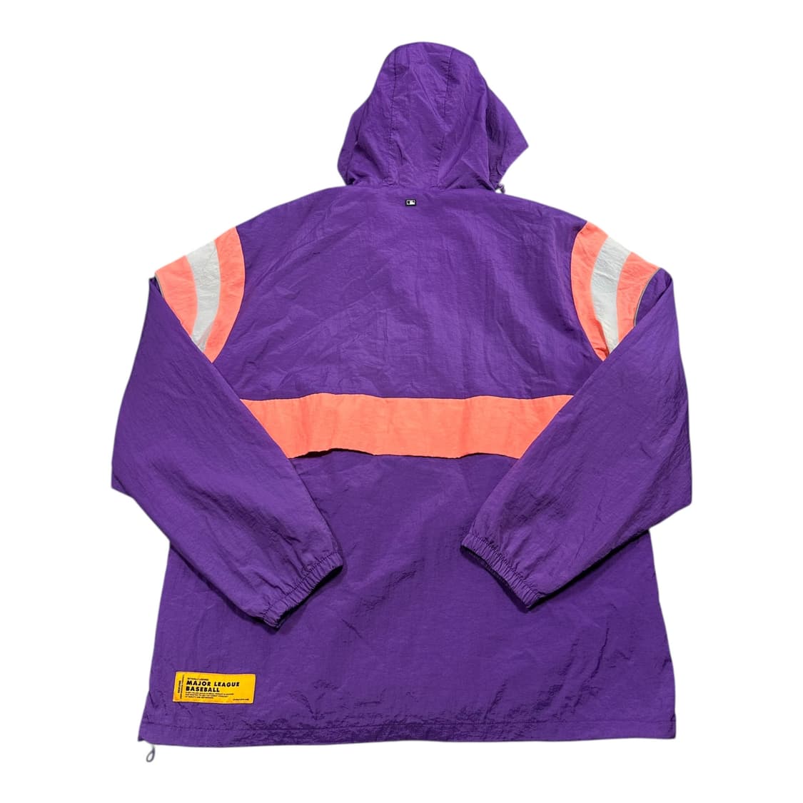 ✨ (바배) MLB 퍼플 형광 배색 반집업 아노락 바람막이 상품이미지2