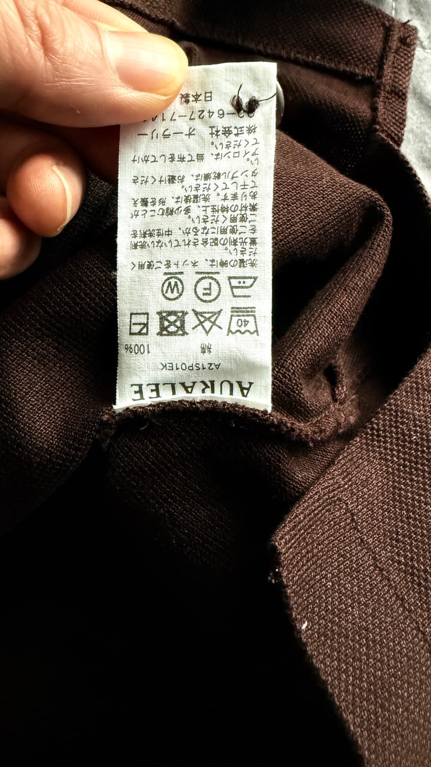 [auralee]오라리 카라 반팔티셔츠 팝니다 상품이미지3