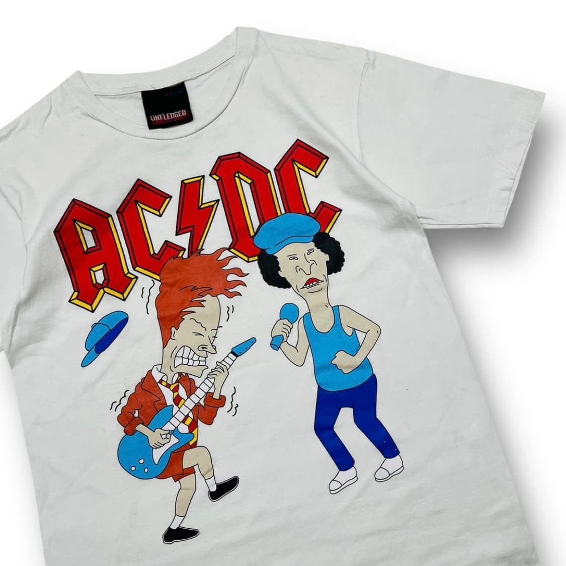 UNFLEDGED AC/DC 락 밴드 패러디 아트 반팔 티셔츠 상품이미지2