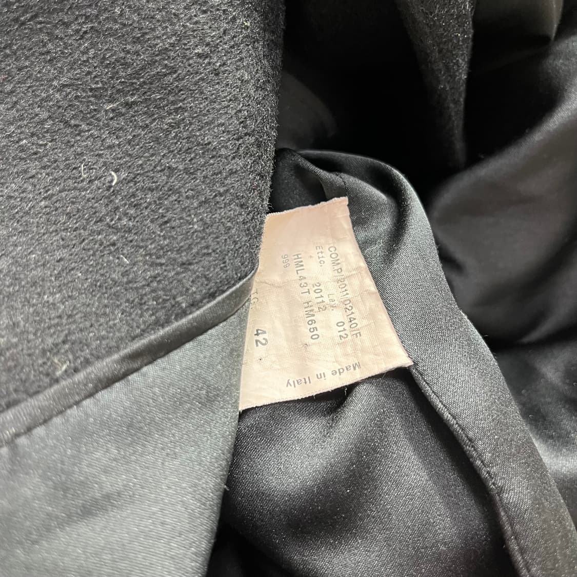 Armani Italy 아르마니 콜레지오니 블랙 퍼 코트(42) 상품이미지4