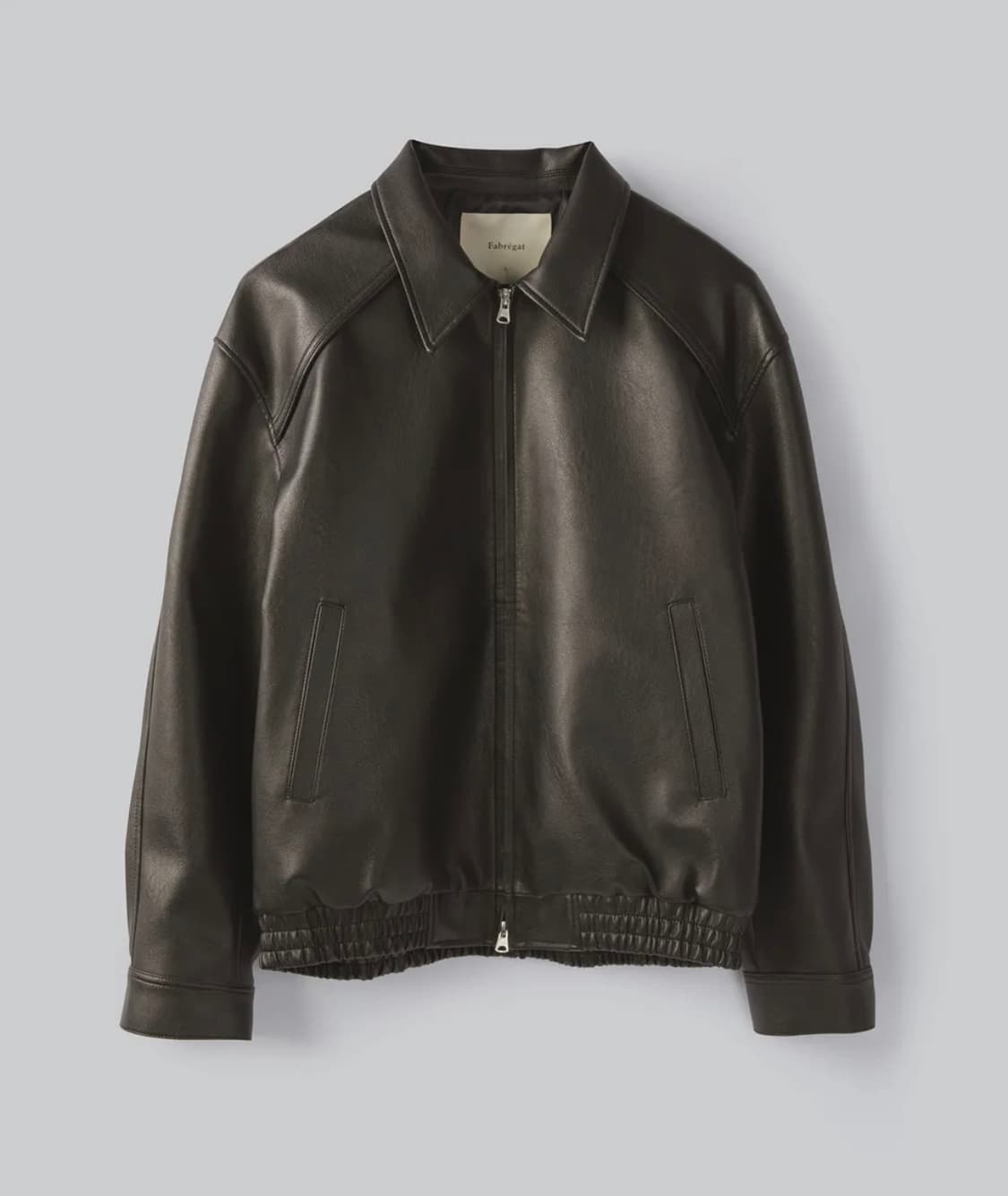 (2) 파브레가 비콘 파이핑 레더 자켓 (다크 브라운) 상품이미지1