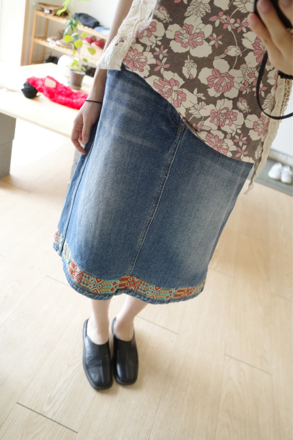 ethnic denim skirt   상품이미지1