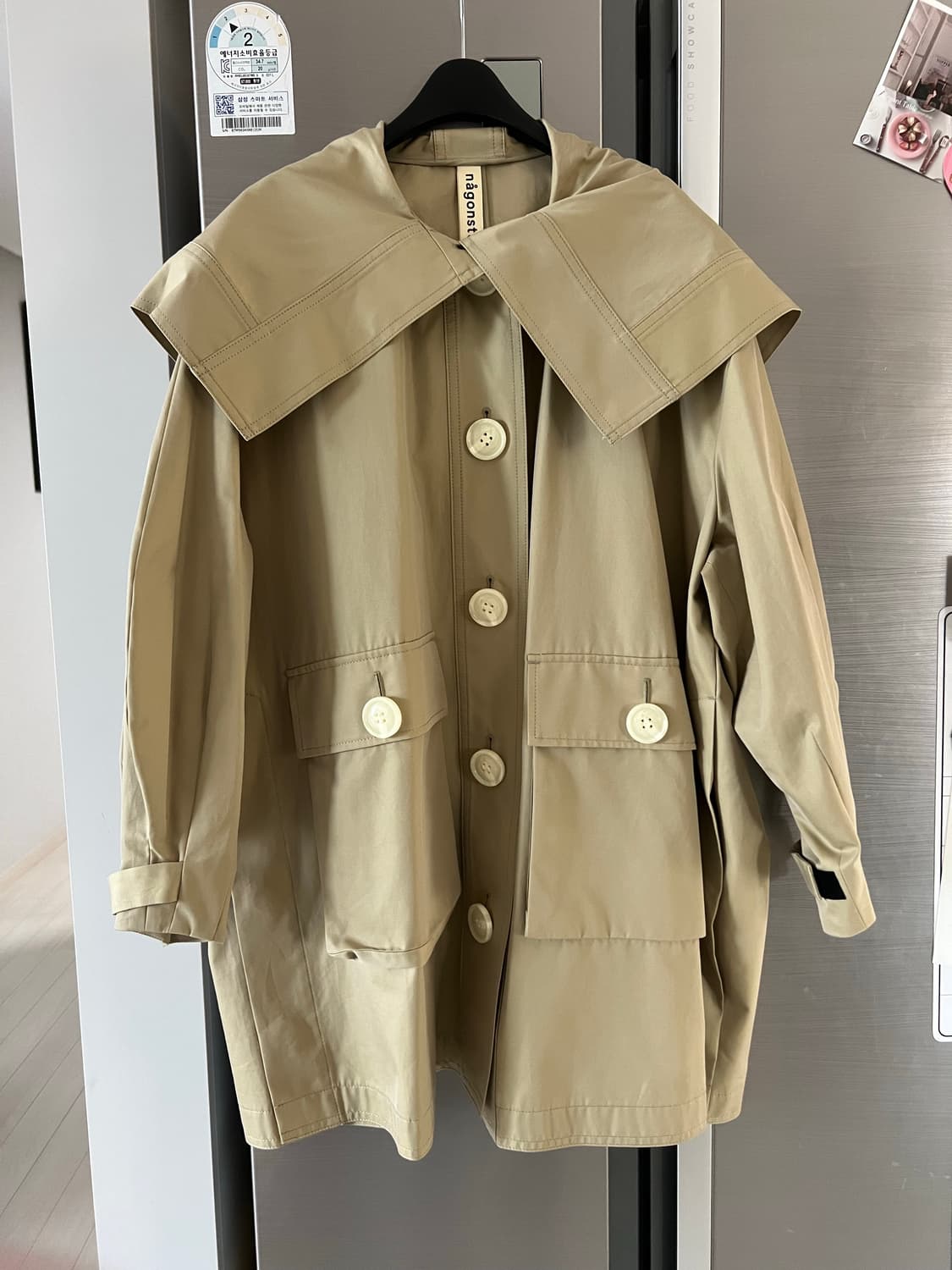 나곤스탄스 트렌치코트 모자세트 상품이미지1