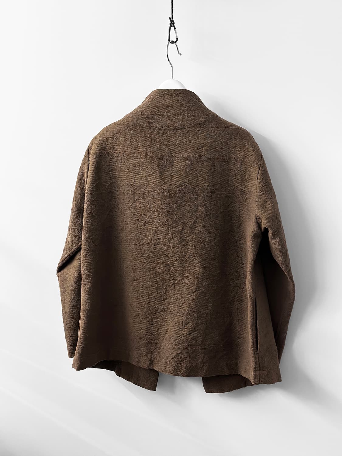 90~00s 플랜테이션 바이 이세이 미야케 텍스처드 브라운 자켓 상품이미지3