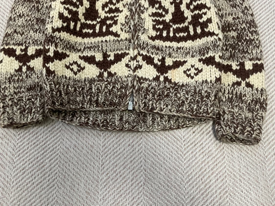 빈티지 캐나다 헤비 코위찬 니트 집업 J03585 상품이미지7