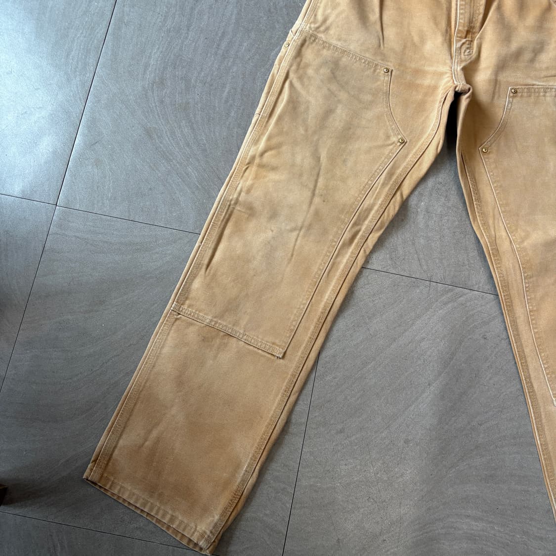 칼하트 정품 브라운 더블니 팬츠 바지 상품이미지3