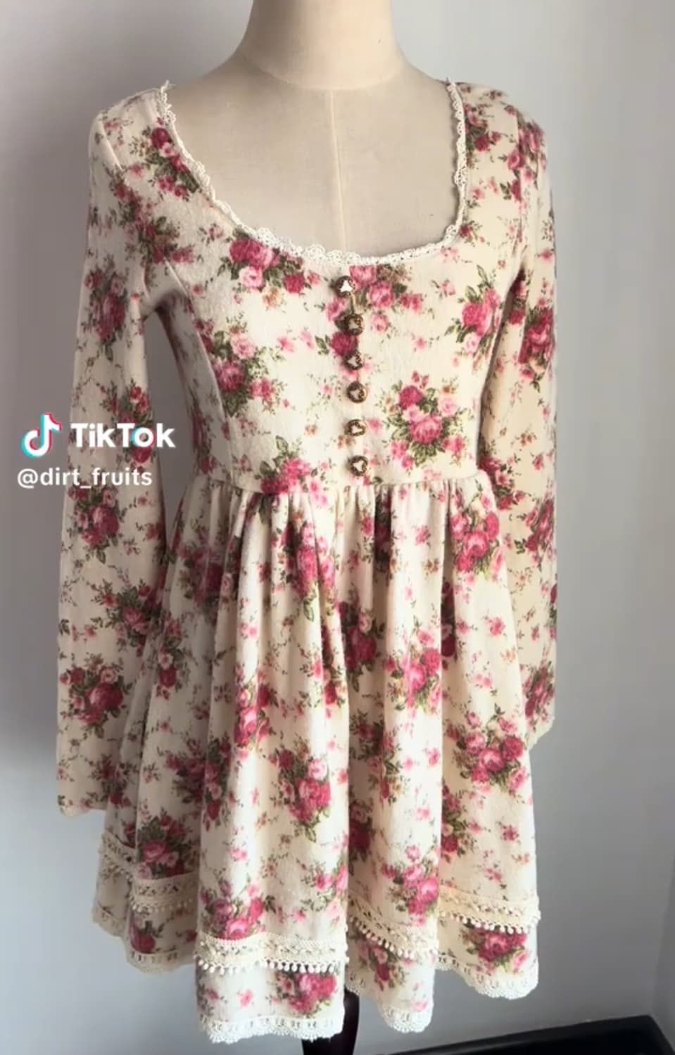 택포•빈티지 lizlisa 리즈리사 핀터깔 히메카지 플로럴 원피스 상품이미지3